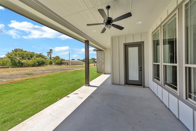 3037 Sunrise Trl, Weatherford, TX 76088 - view of patio / terrace featuring a ceiling fan