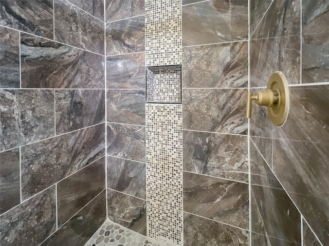 room details with tiled shower