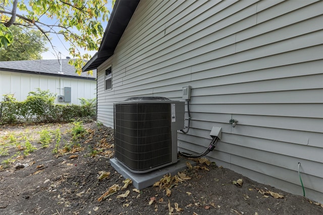 exterior details featuring central AC unit