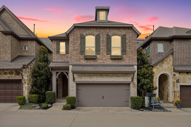 view of front of house featuring a garage