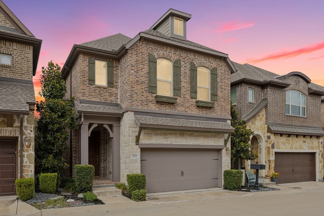 view of front facade with a garage