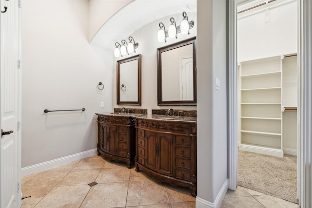 bathroom featuring vanity and tile patterned floors