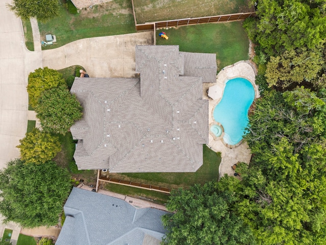 birds eye view of property