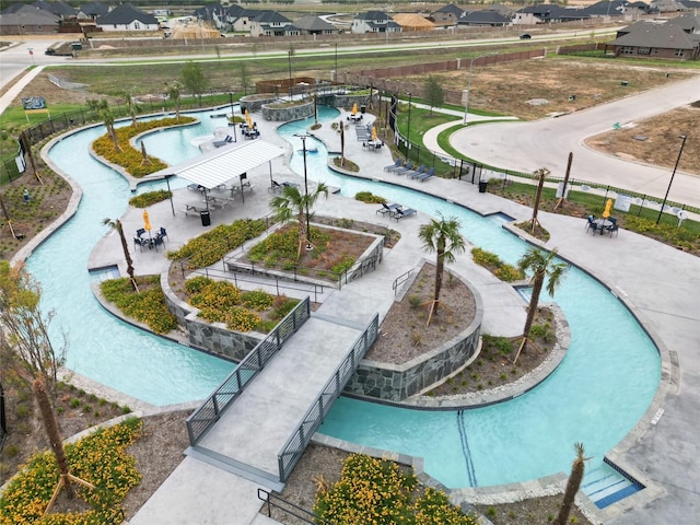 bird's eye view with a residential view