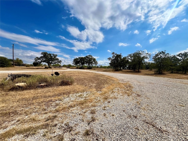 view of street with a rural view