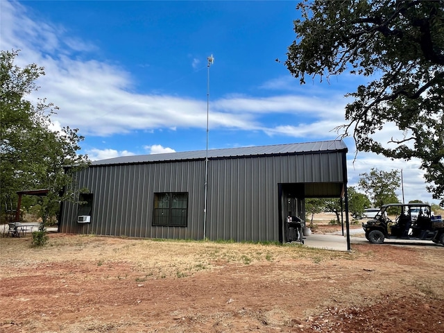 view of pole building