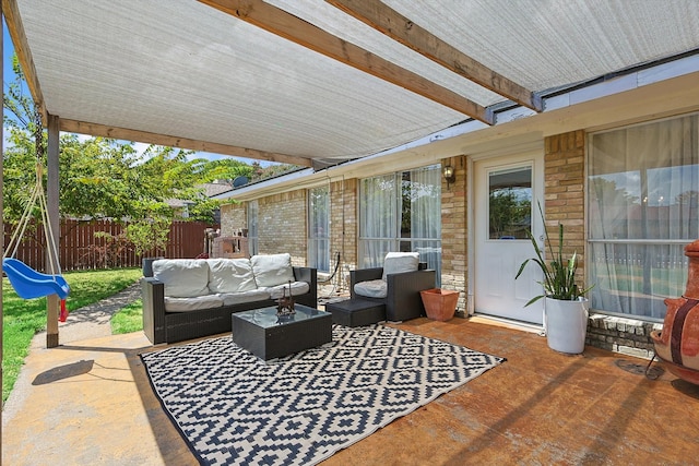 view of patio / terrace with outdoor lounge area