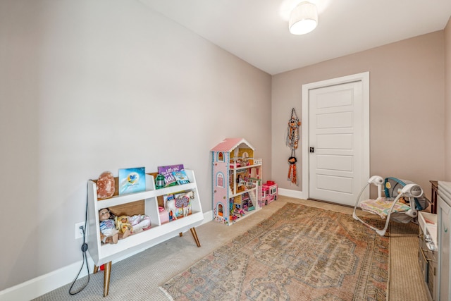 playroom with carpet flooring