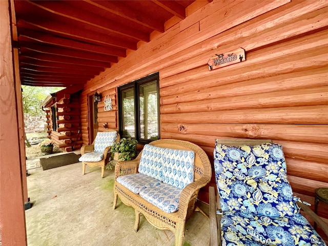 view of patio with covered porch