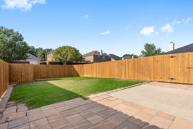 view of yard featuring a patio area