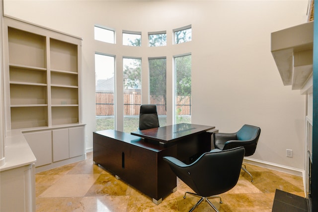 office space featuring plenty of natural light