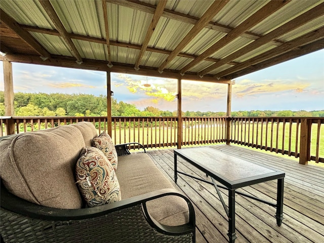 view of deck at dusk