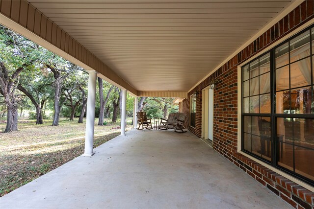 view of patio with covered porch