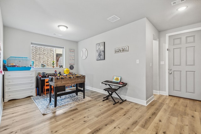 office featuring light hardwood / wood-style flooring