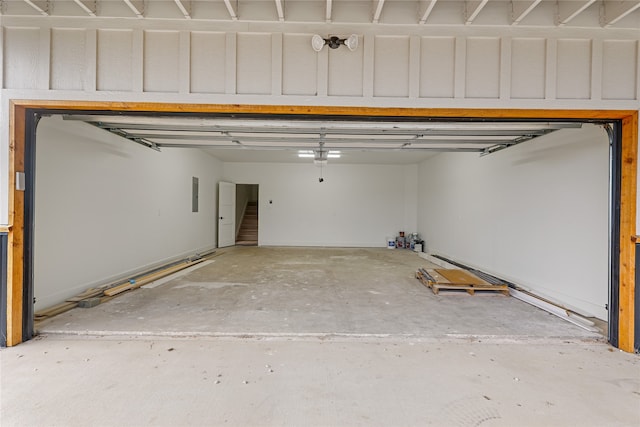 garage featuring electric panel