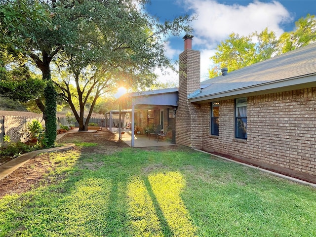 view of yard with a patio