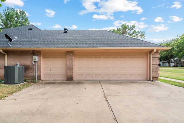 garage with central AC