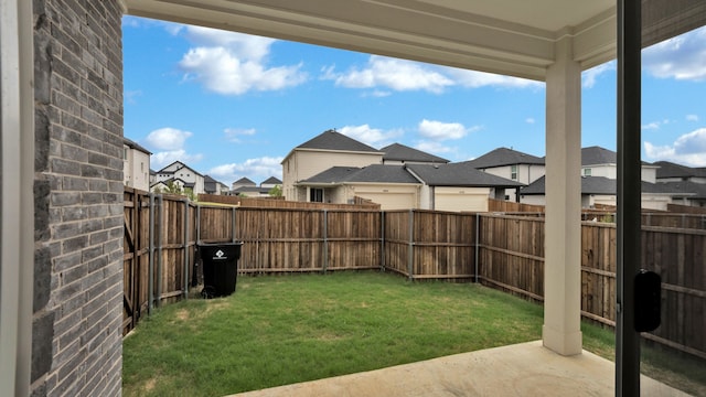 view of yard with a patio area