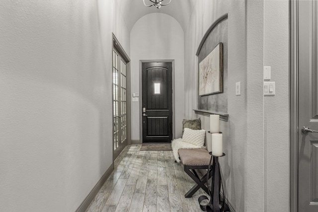 entryway featuring light wood-type flooring