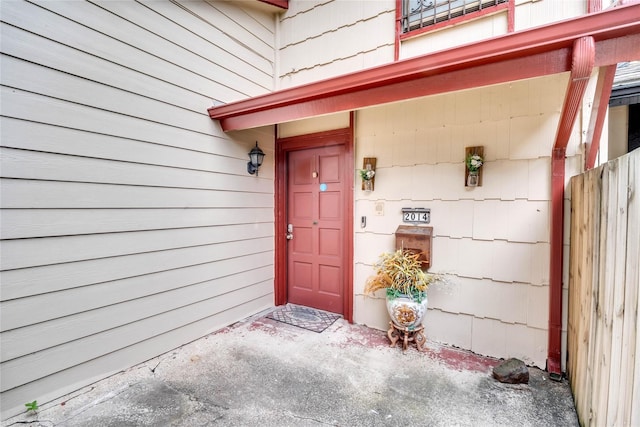 view of doorway to property