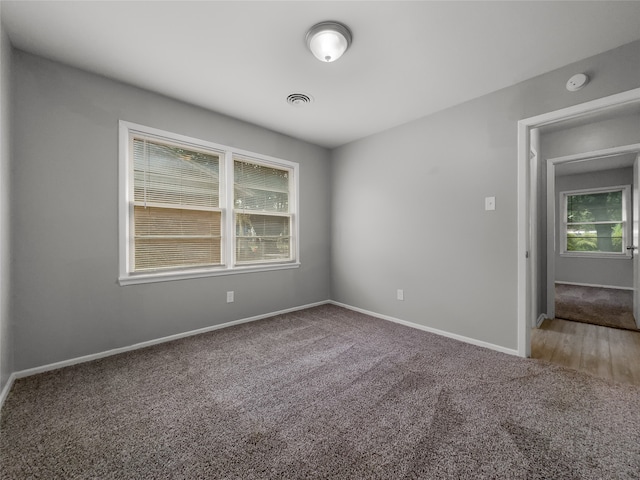 empty room featuring plenty of natural light and carpet floors