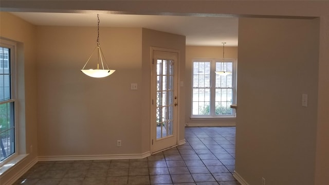 interior space featuring tile patterned floors