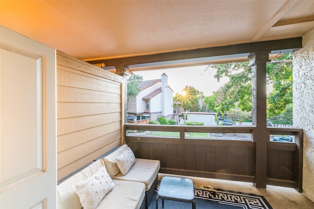 view of sunroom