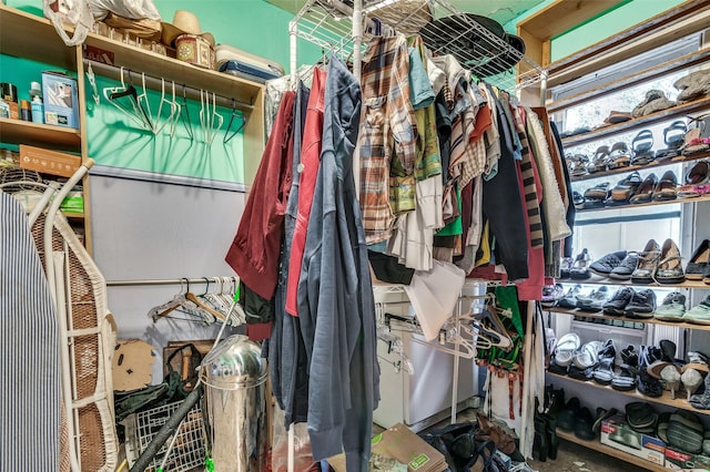 view of walk in closet