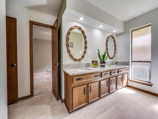 bathroom featuring vanity