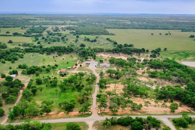 aerial view with a rural view