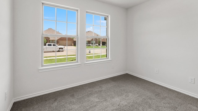 unfurnished room with carpet flooring