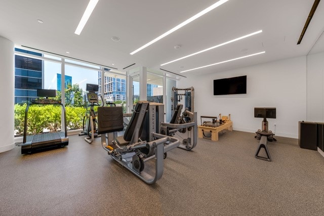 view of exercise room