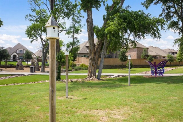 view of home's community featuring a lawn