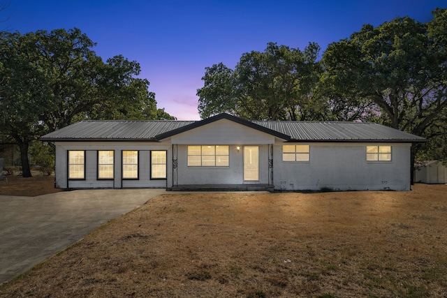 view of ranch-style home