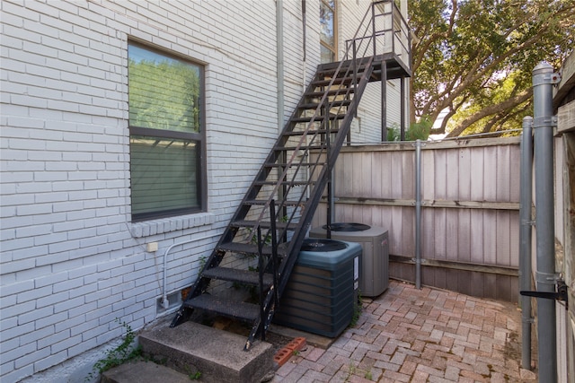 view of patio / terrace with central AC unit