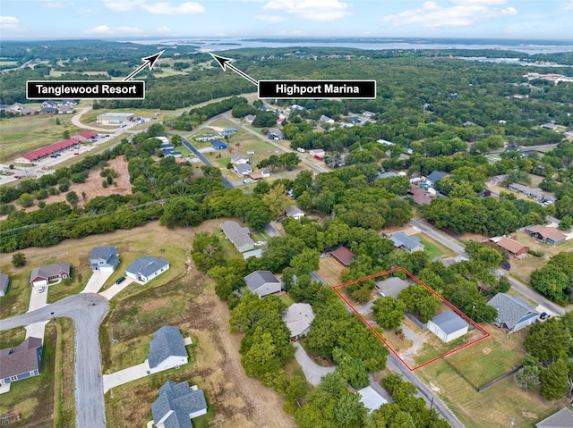 91 Pecan Dr, Pottsboro, TX 75076 - view of property location featuring property parcel outlined