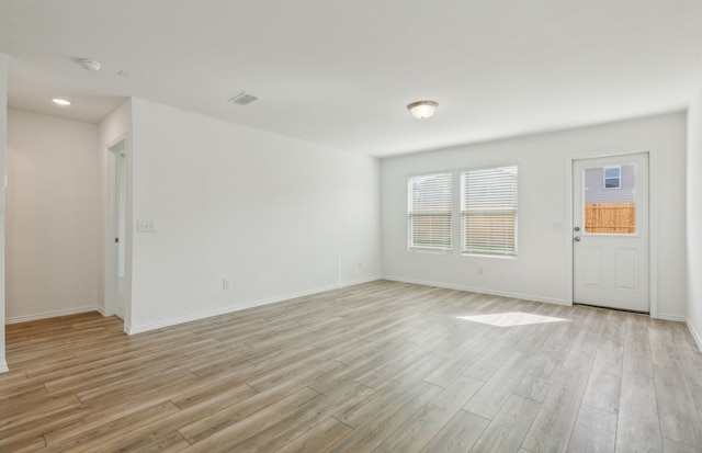 interior space with light wood-type flooring