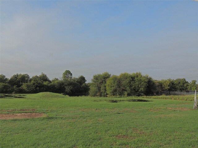 view of yard with a rural view