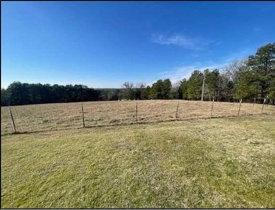 view of yard with a rural view