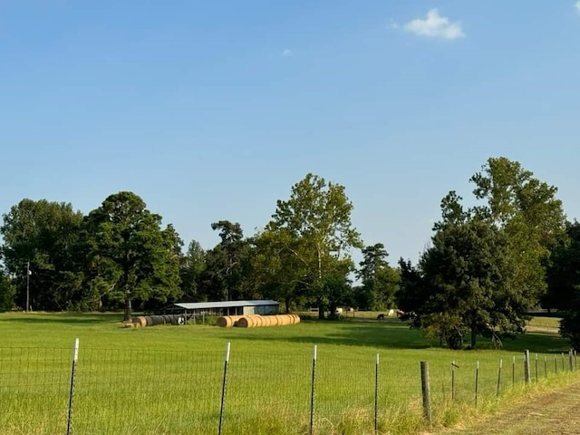 view of community with a rural view