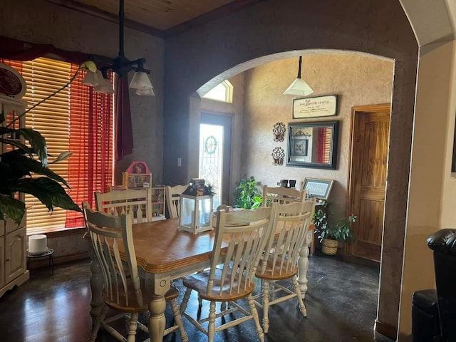 view of dining space