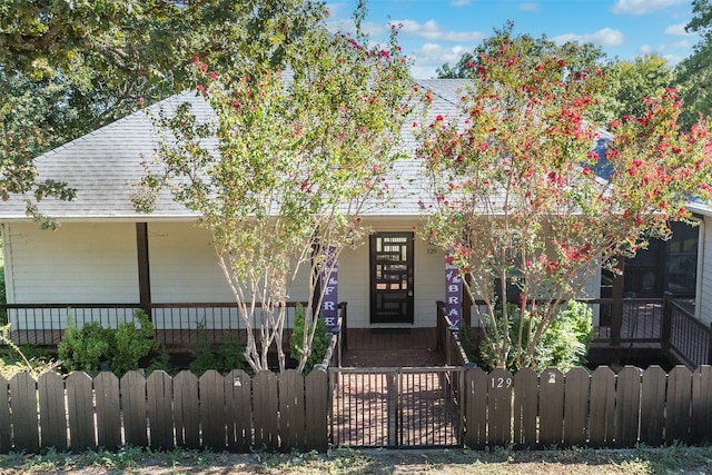 view of front of property with a porch