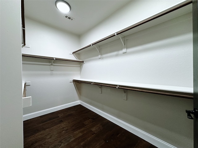 walk in closet featuring hardwood / wood-style flooring