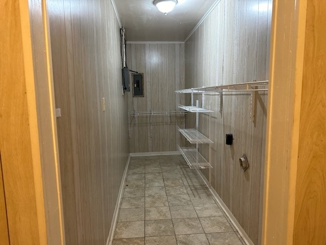 spacious closet featuring light tile patterned floors