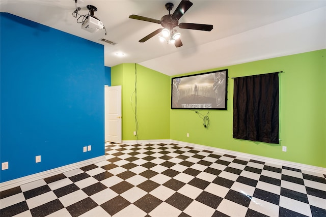 unfurnished room featuring ceiling fan