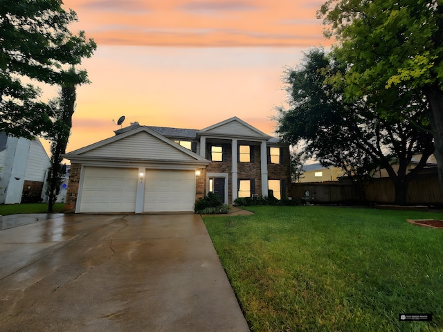 neoclassical / greek revival house with a lawn