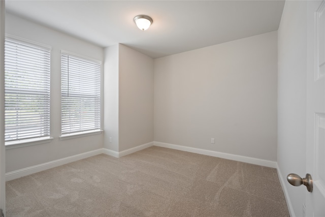 unfurnished room featuring light colored carpet and a wealth of natural light