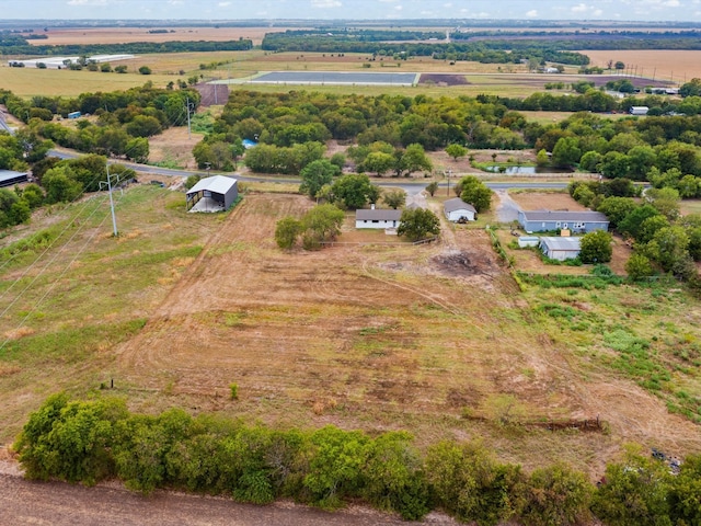 aerial view featuring a rural view