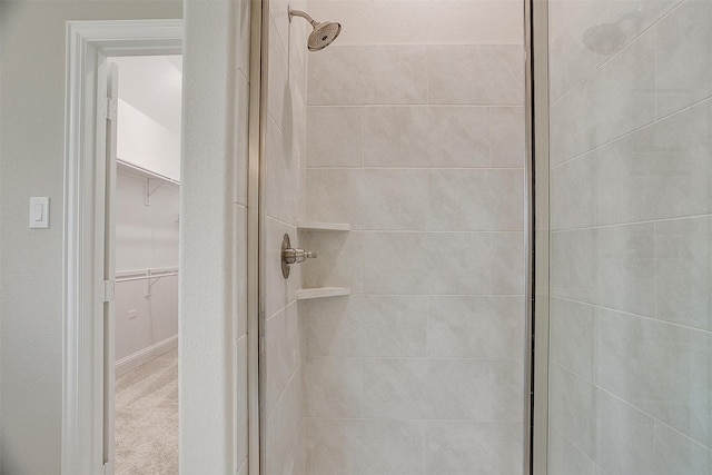 bathroom featuring walk in shower