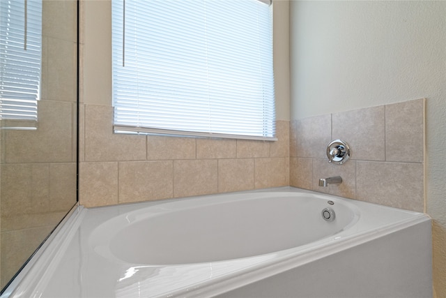 bathroom featuring a tub